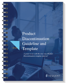 product discontinuation for product managers template image
